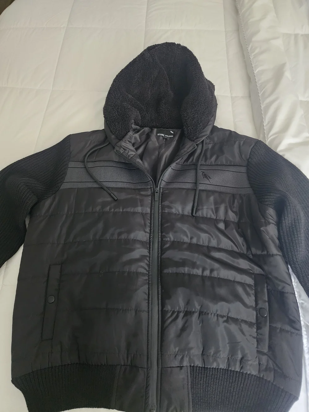 stone falcon black hooded